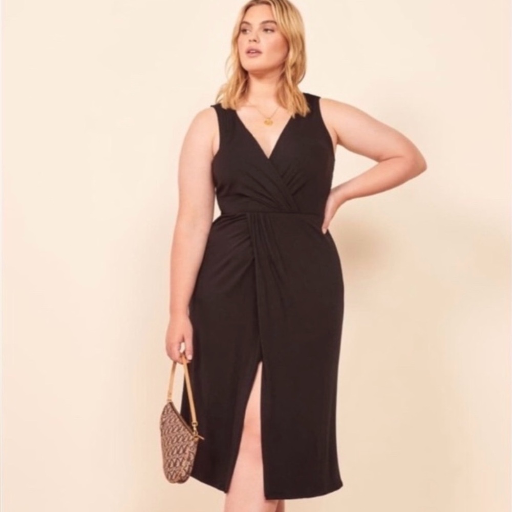 Reformation Fortuna Black Dress